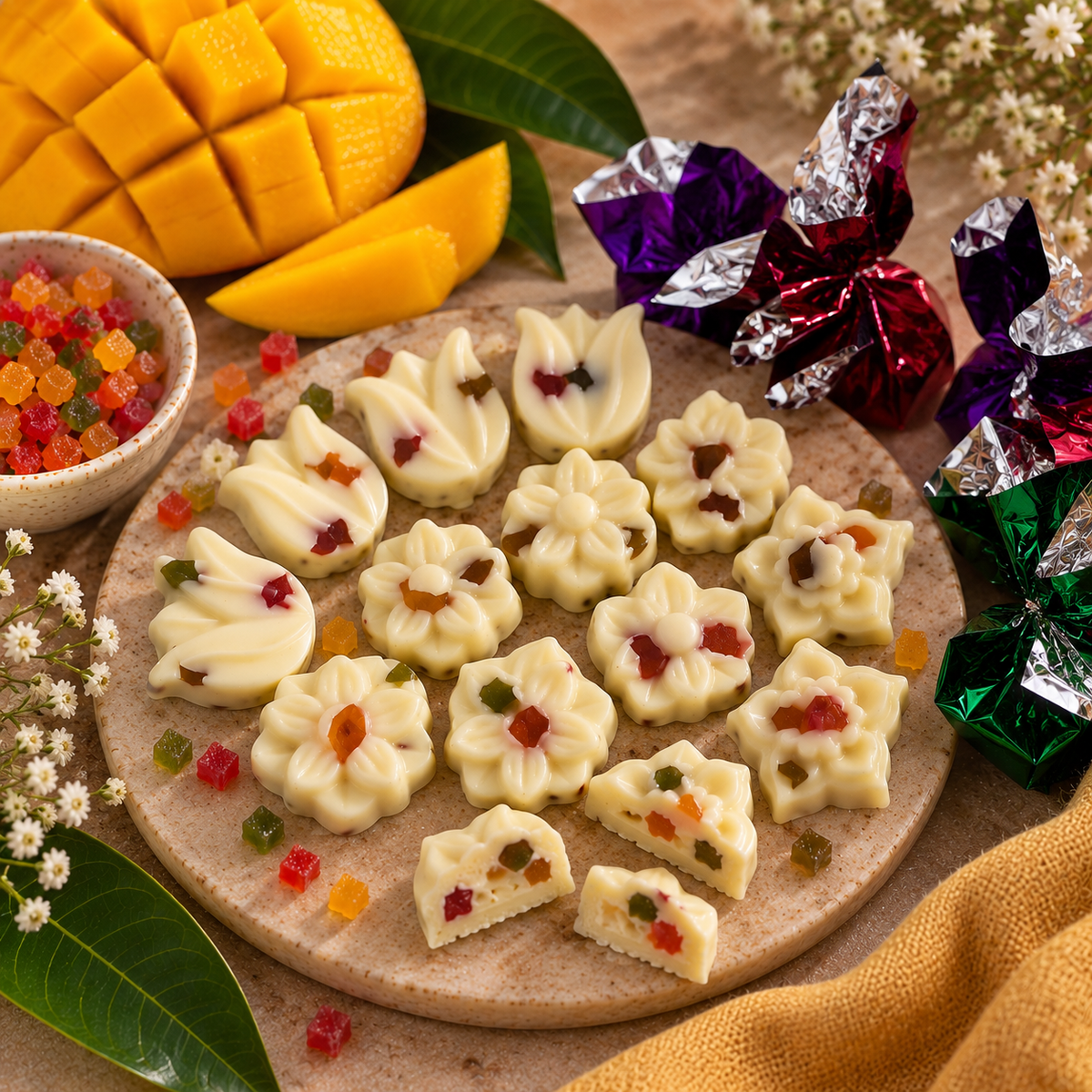 Mango Tooti Frooti Chocolate Bites
